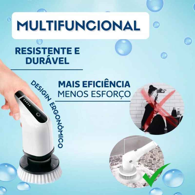 Escovão Elétrico para Limpeza Multiuso 7 em 1 - eFlix