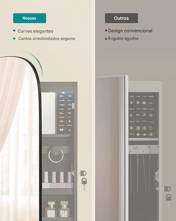 Espelho com armario para portas Casa & Lazer