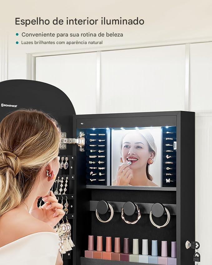 Espelho com armario para portas Casa & Lazer