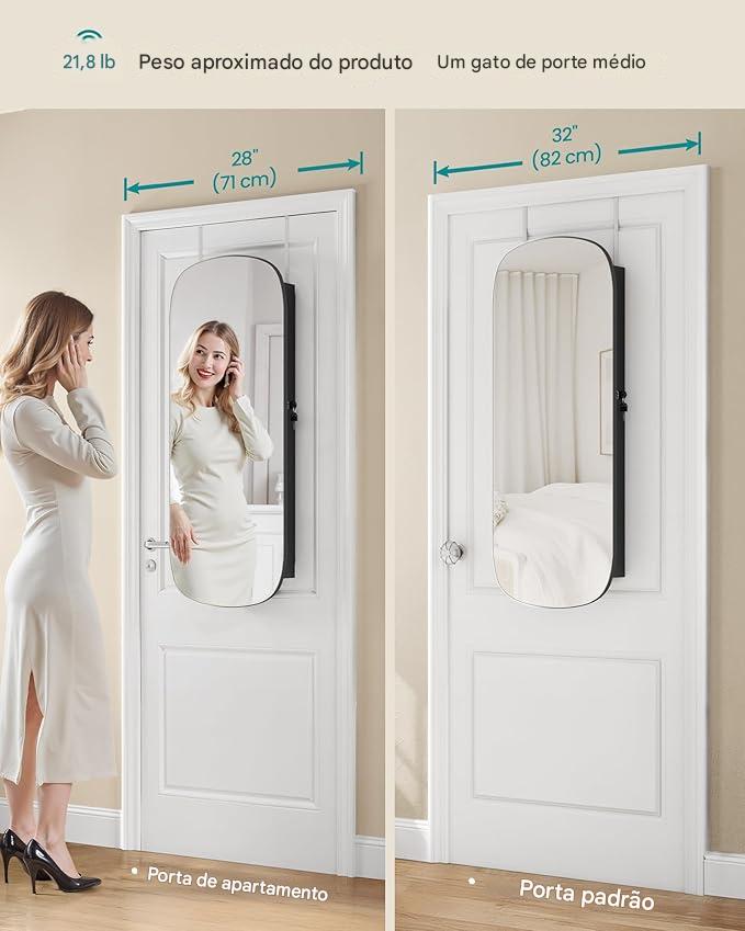 Espelho com armario para portas Casa & Lazer